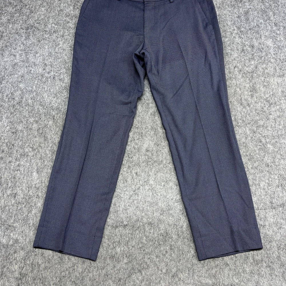 Hugo Boss Crigan Pants Mens 34 Blue Slim Wool Blend Dress Trousers Actual35x29 - Picture 5 of 16